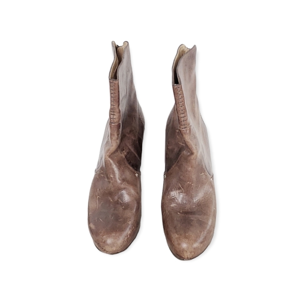 Rag & Bone Leather Back zip stacked heel boot size 39 - Picture 5 of 9